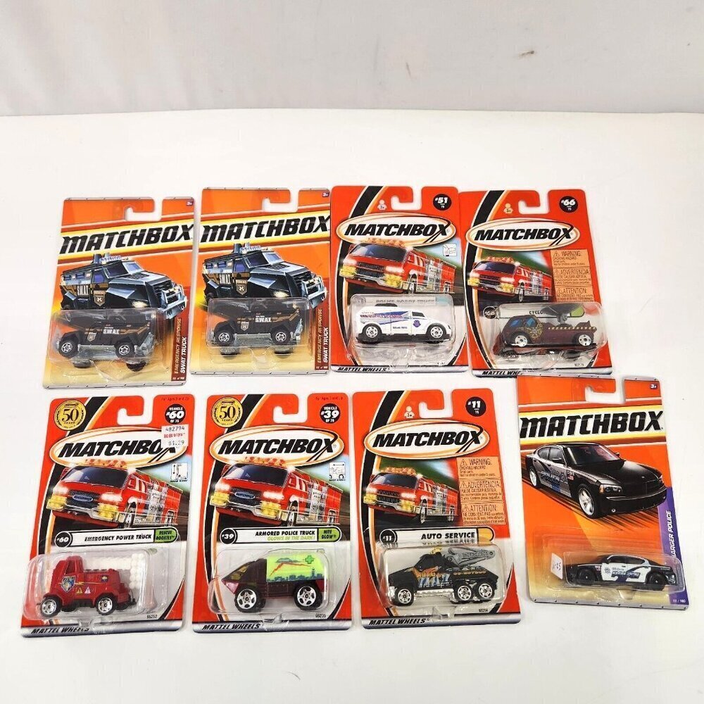 Matchbox Emergency Vehicle Diecast Car Lot Armored Police Truck SWAT +more New